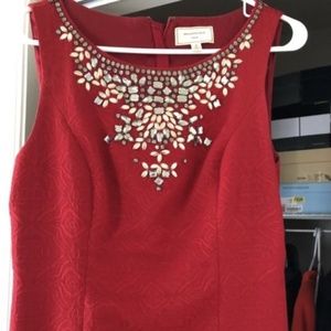 Anthropology red dress